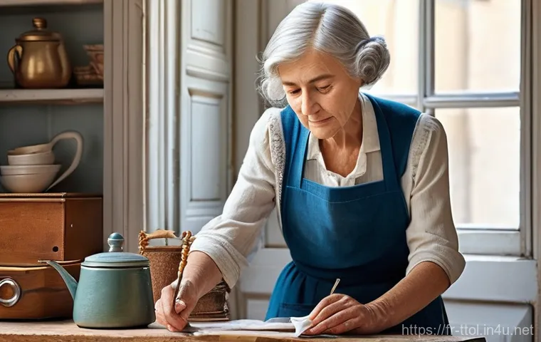 똘똘이의 문화적 영향력 - **A depiction of French everyday resourcefulness (débrouillardise):** A kind-faced, elderly French w...